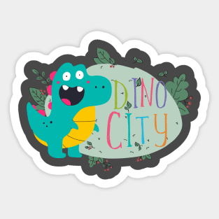 Dino City Sticker